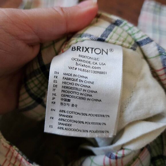 Brixton Plaid Victory Straight Chino Pants - Picture 6 of 9